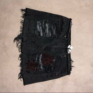 Black Levi Denim Skirt